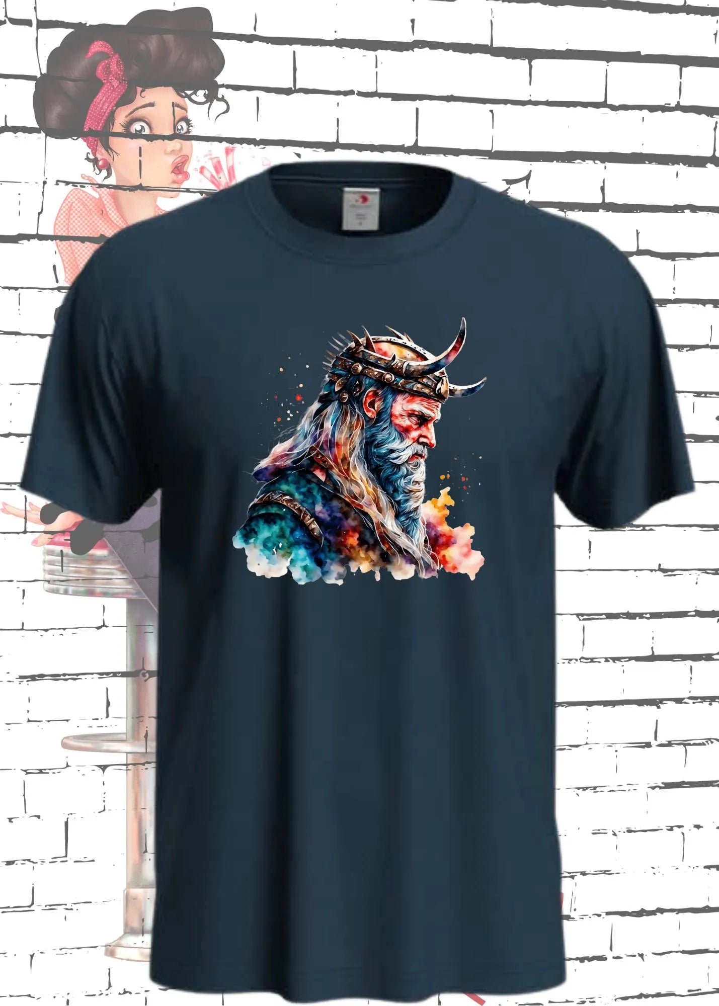 Buntes Wikinger T-Shirt - Colourful Viking Design Unisex Geschenkidee