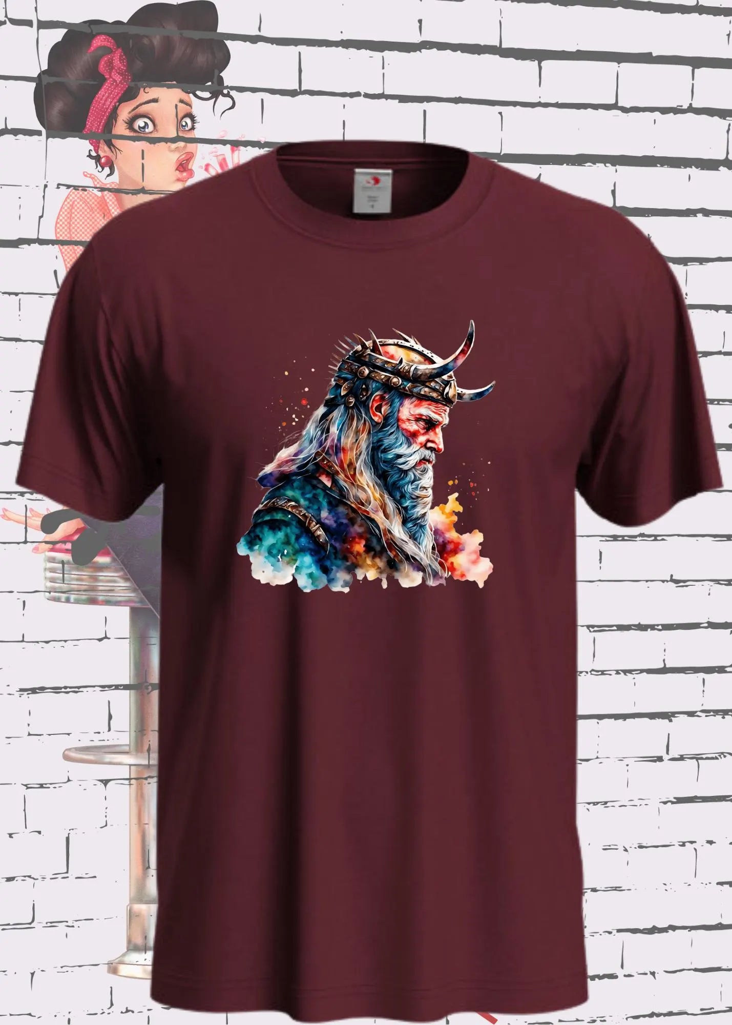 Buntes Wikinger T-Shirt - Colourful Viking Design Unisex Geschenkidee