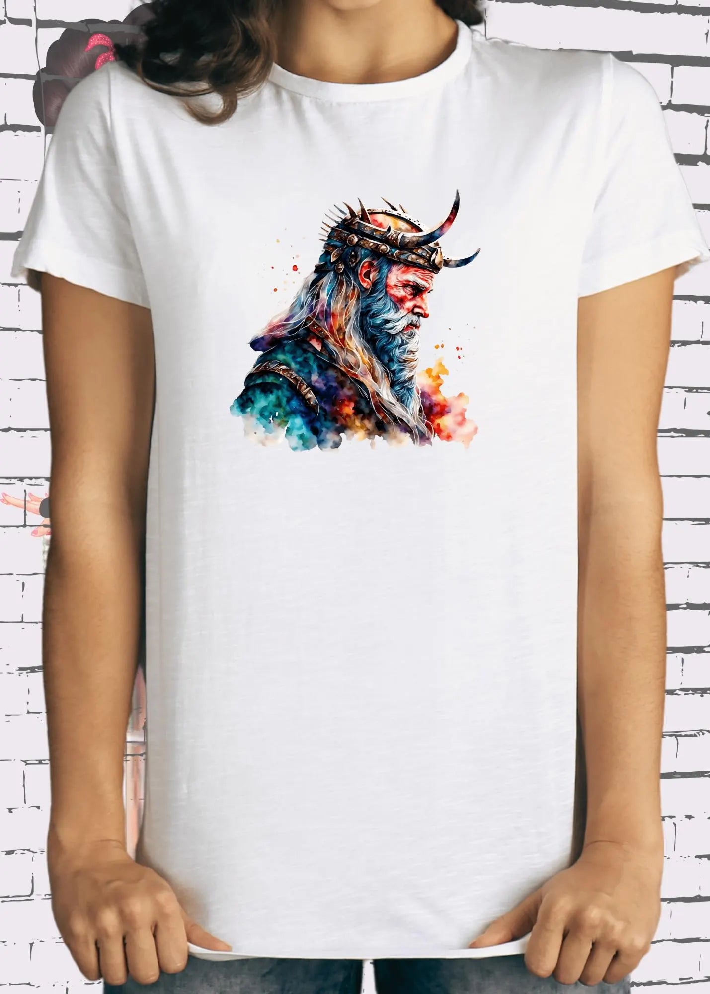 Buntes Wikinger T-Shirt - Colourful Viking Design Unisex Geschenkidee