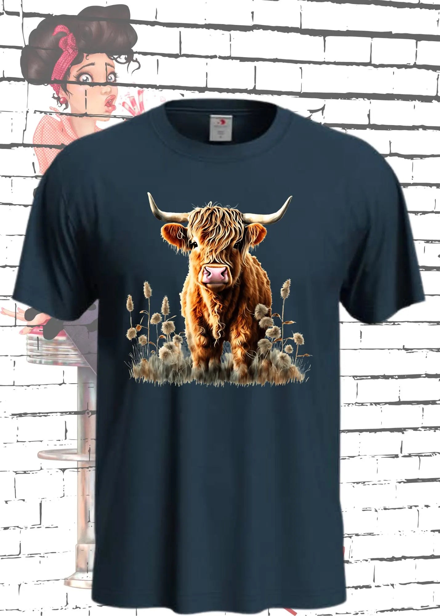 🐄 T-Shirt Grasgeflüster & Kuh_le Typen - Highland Kuh Geschenkidee Unisex 🌾