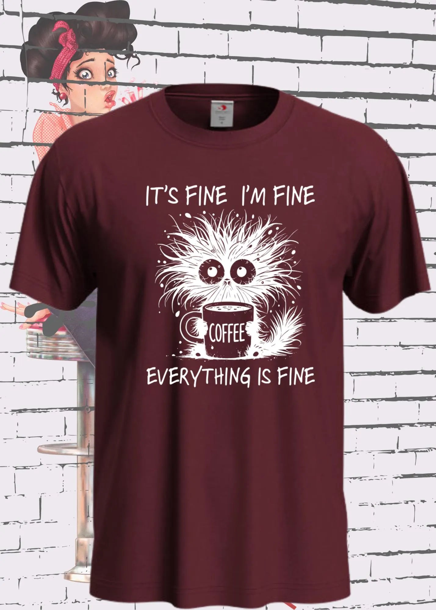 π₯ T-Shirt It's fine I'm fine everything is fine π± Katzenspruch Geschenkidee Unisex π
β¨