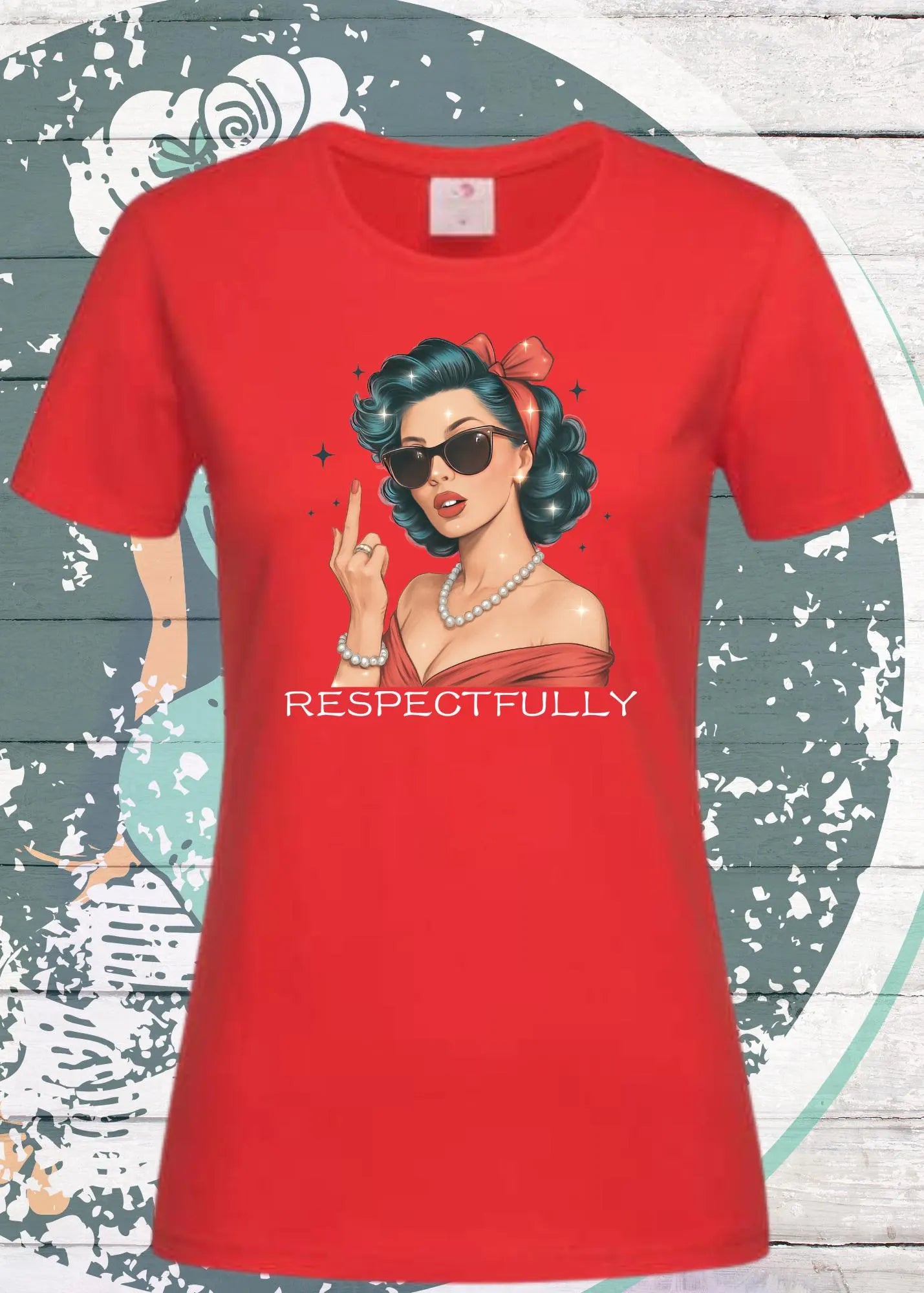 π
Respectfully... - Sass Damen T-Shirt mit Spruch β¨
