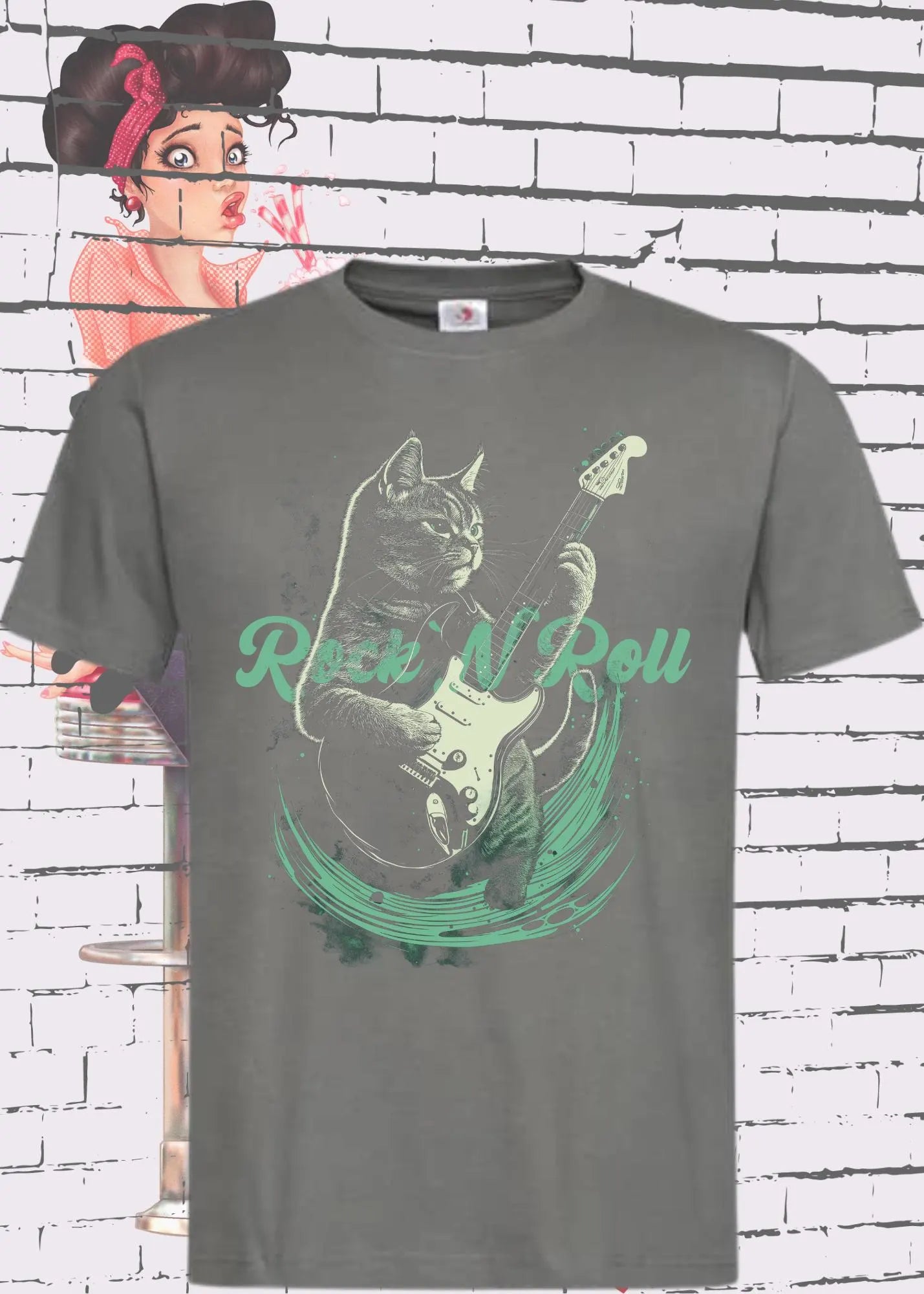 🐱 Katzenrocker - Rock n Roll Unisex T-Shirt für Musikliebhaber 🎸