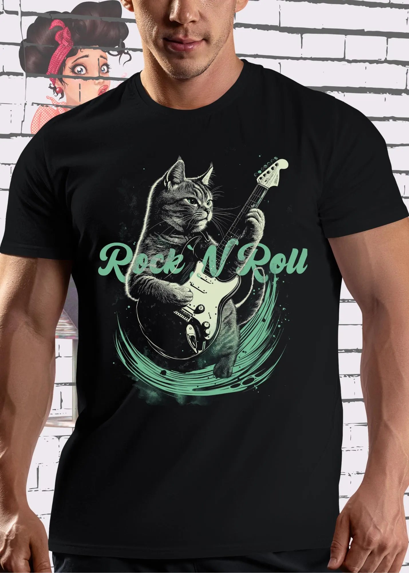 🐱 Katzenrocker - Rock n Roll Unisex T-Shirt für Musikliebhaber 🎸