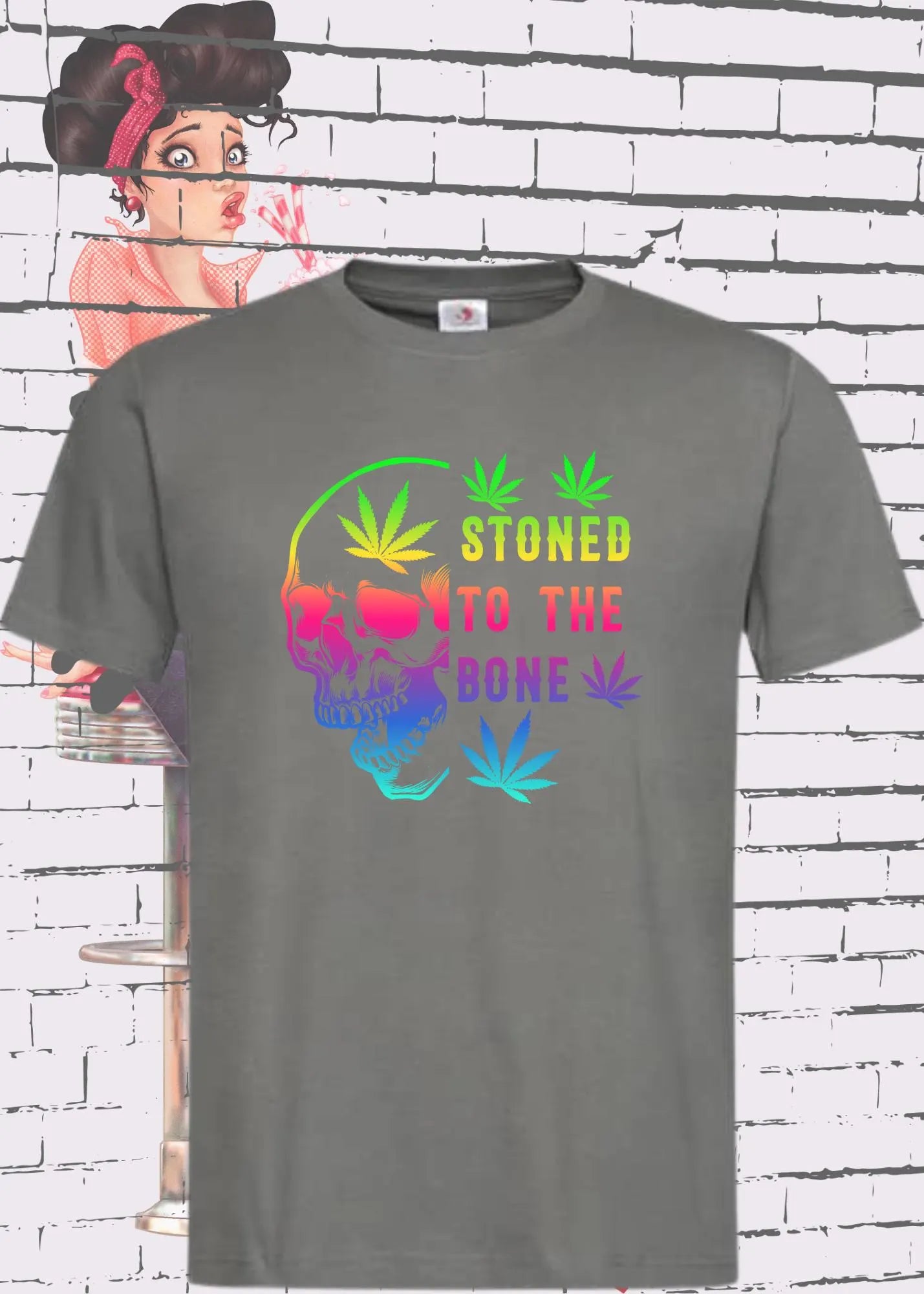 πΈπ T-Shirt 'Stoned to the Bone...' π₯ Geschenkidee Freizeit Unisex mit Spruch