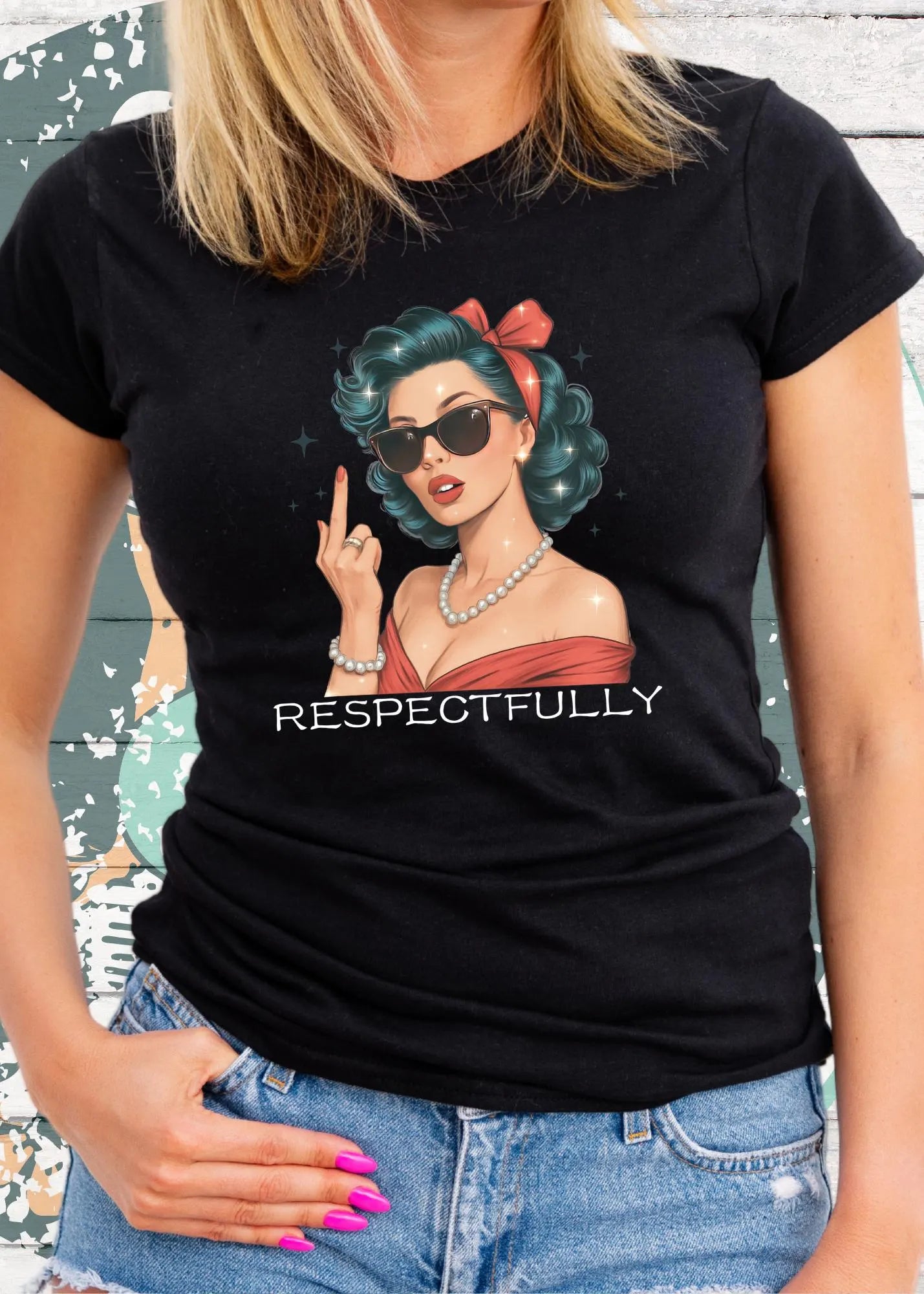 π
Respectfully... - Sass Damen T-Shirt mit Spruch β¨