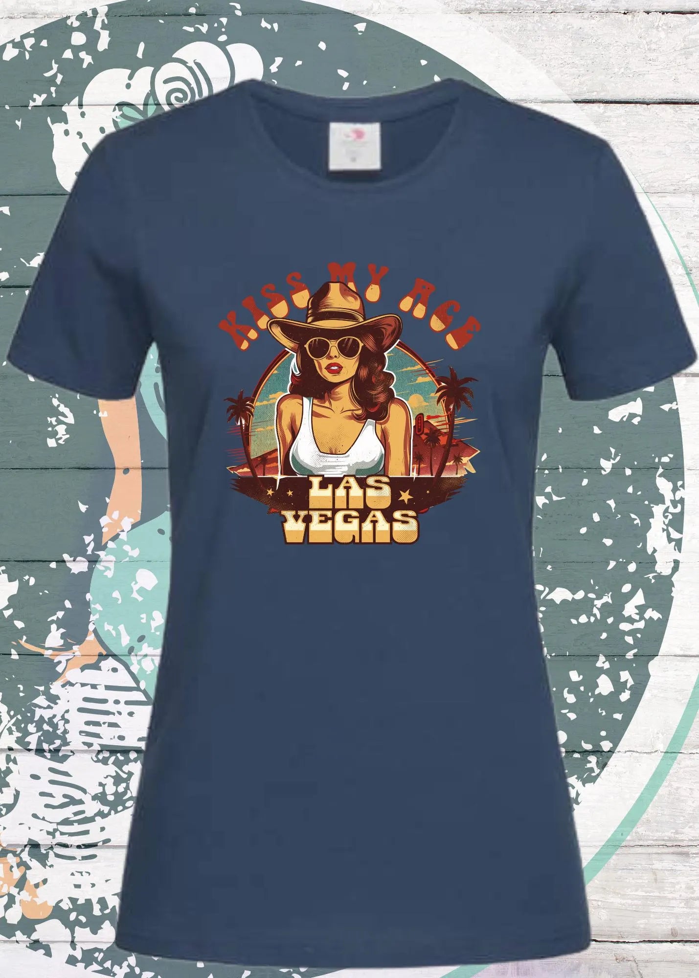 🃏 Kiss my Ace - Las Vegas Damen T-Shirt mit Spruch ♠️