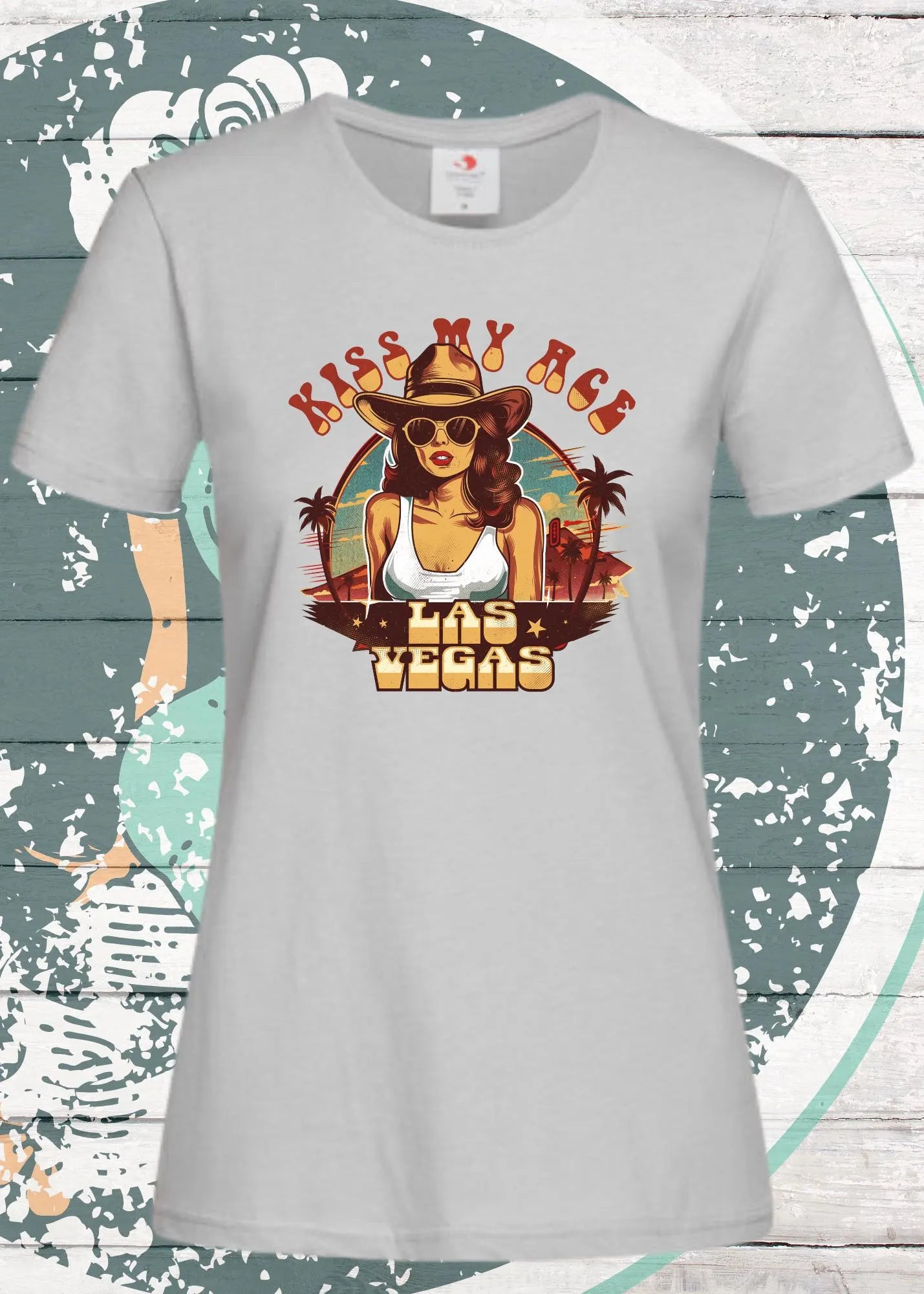 🃏 Kiss my Ace - Las Vegas Damen T-Shirt mit Spruch ♠️