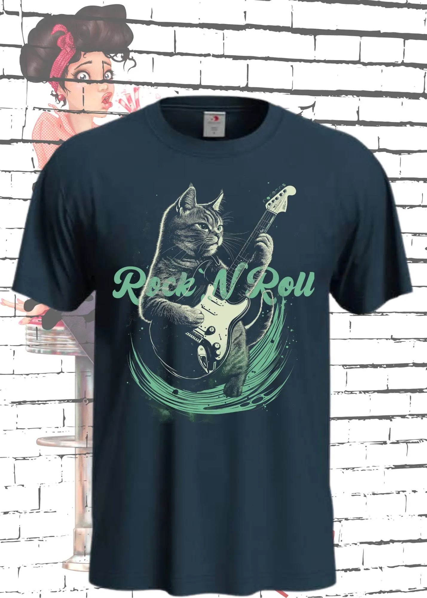 🐱 Katzenrocker - Rock n Roll Unisex T-Shirt für Musikliebhaber 🎸