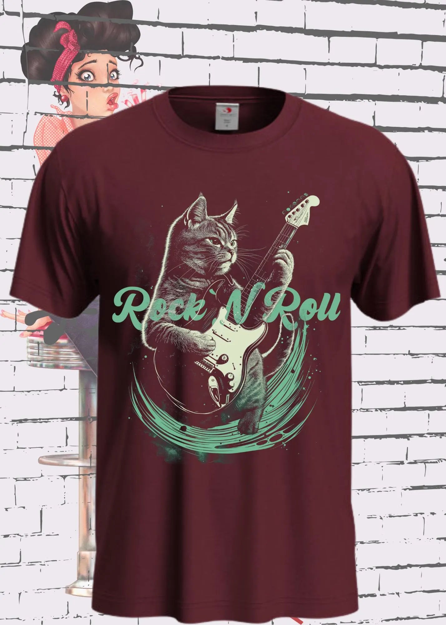 🐱 Katzenrocker - Rock n Roll Unisex T-Shirt für Musikliebhaber 🎸