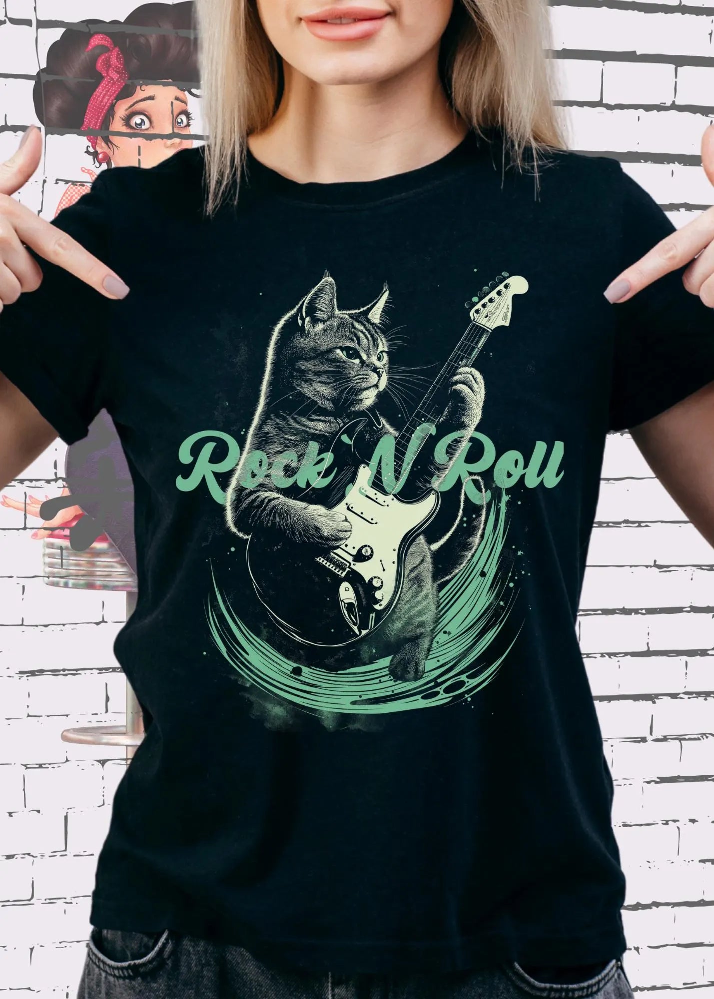 🐱 Katzenrocker - Rock n Roll Unisex T-Shirt für Musikliebhaber 🎸
