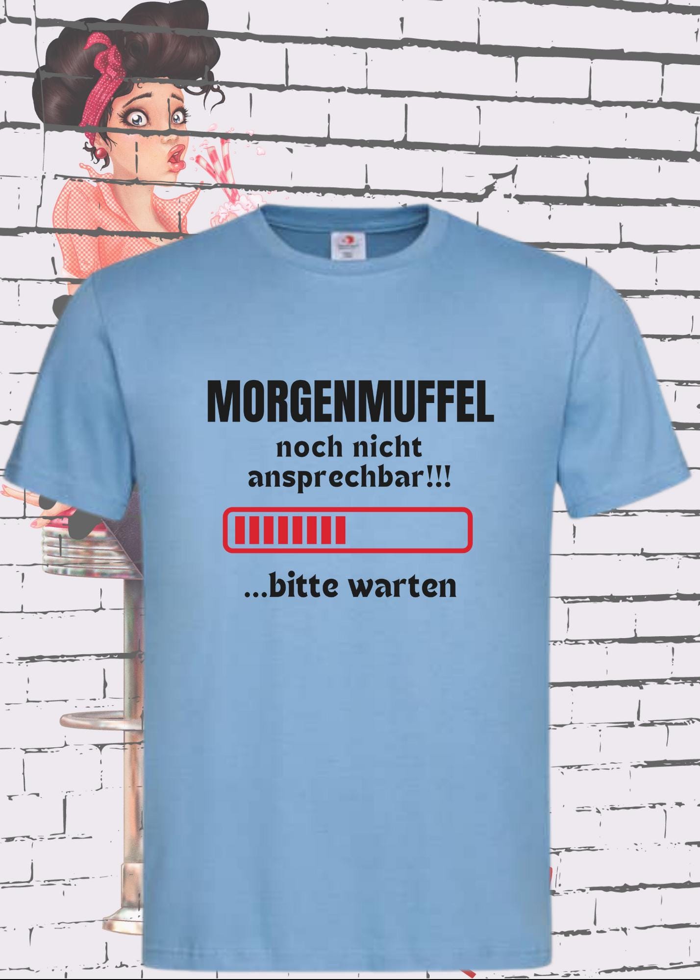 😴 T-Shirt Morgenmuffel noch nicht ansprechbar!!! Bitte warten... ⏰ Geschenkidee T-Shirt 🎁 Freizeit T-Shirt 👕 Unisex in vielen Farben und Größen 🌈