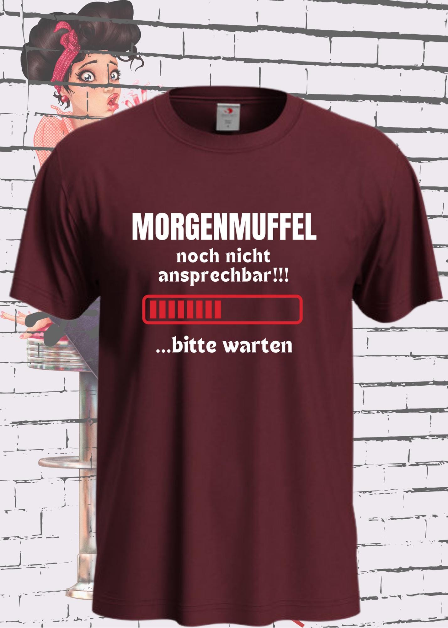 😴 T-Shirt Morgenmuffel noch nicht ansprechbar!!! Bitte warten... ⏰ Geschenkidee T-Shirt 🎁 Freizeit T-Shirt 👕 Unisex in vielen Farben und Größen 🌈