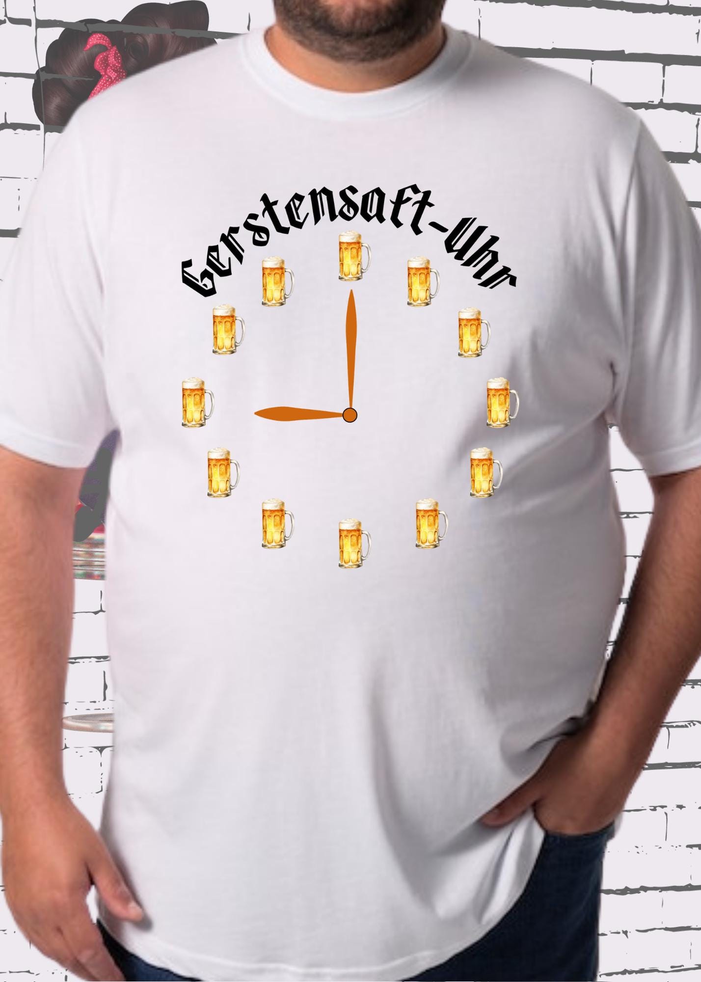 ๐บ T-Shirt Gerstensaft Uhr Bieruhr โฐ Geschenkidee T-Shirt ๐ Freizeit T-Shirt ๐ Unisex in vielen Farben und Grรถรen ๐