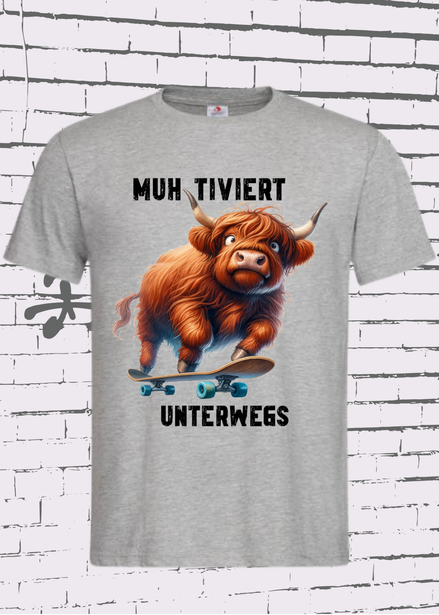 π Highland Kuh Unisex T-Shirt πΉ Muh-tiviert unterwegs! π Skateboard Kuh
