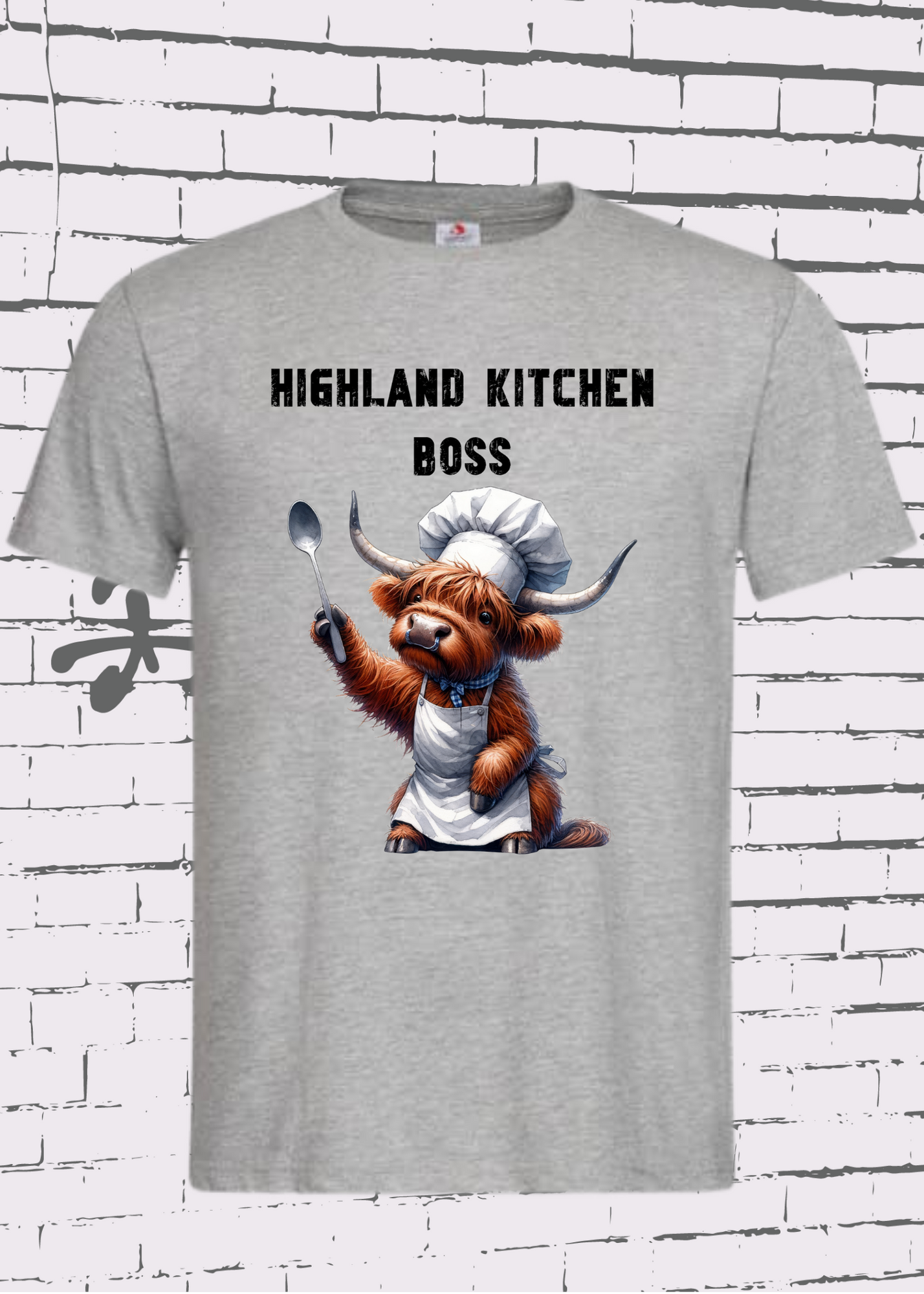 π Highland Kuh Unisex T-Shirt π¨βπ³ Highland Kitchen Boss π΄ Zottel-Chefin