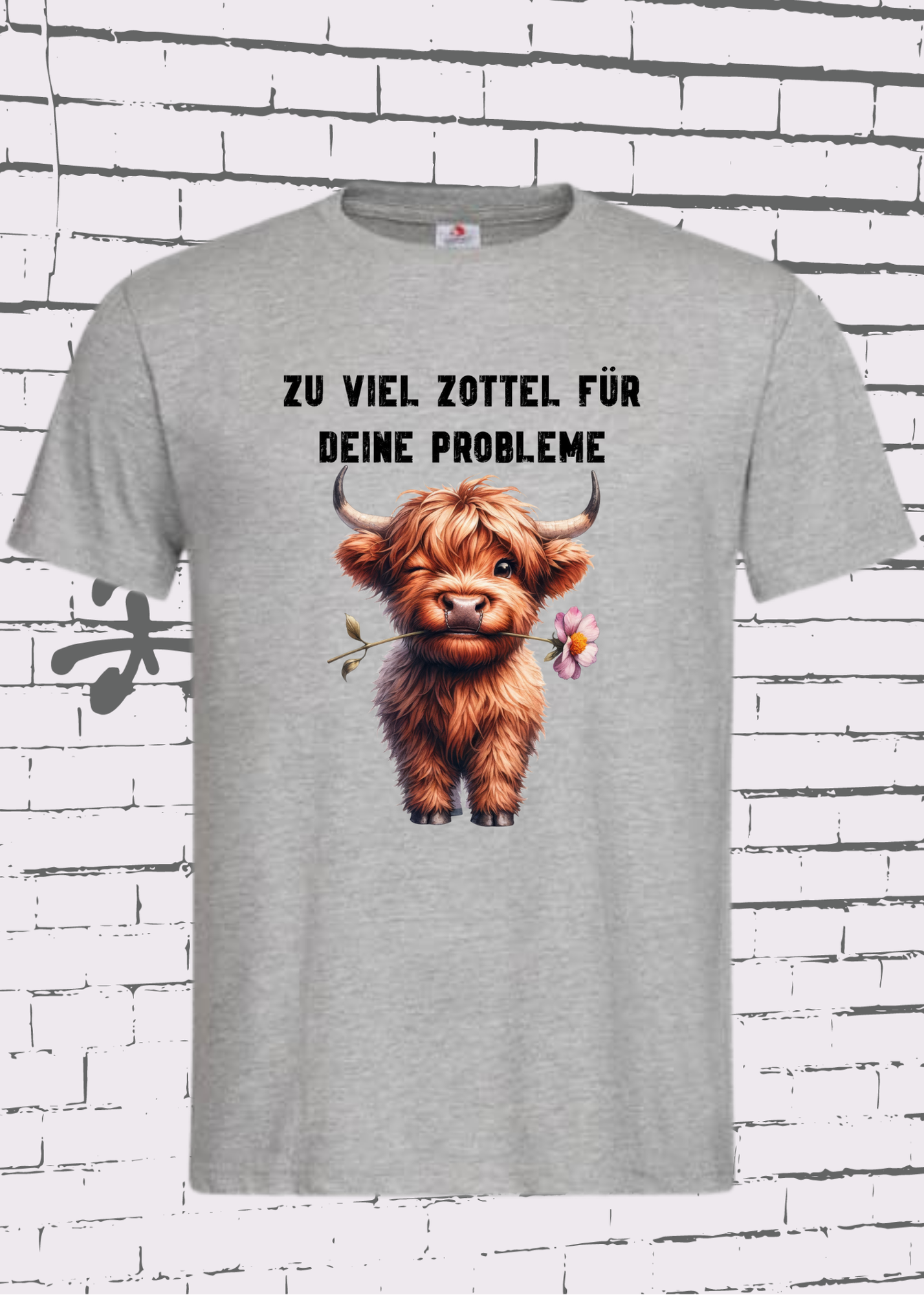๐ Highland Kuh Unisex T-Shirt - Zu viel Zottel fรผr Deine Probleme! ๐