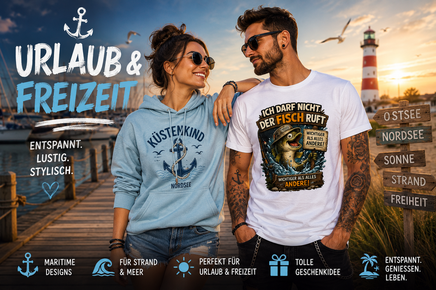 Lustige Urlaub und Freizeit T-Shirts mit Camping, Strand und Reise Motiven im FunnyZoom Store