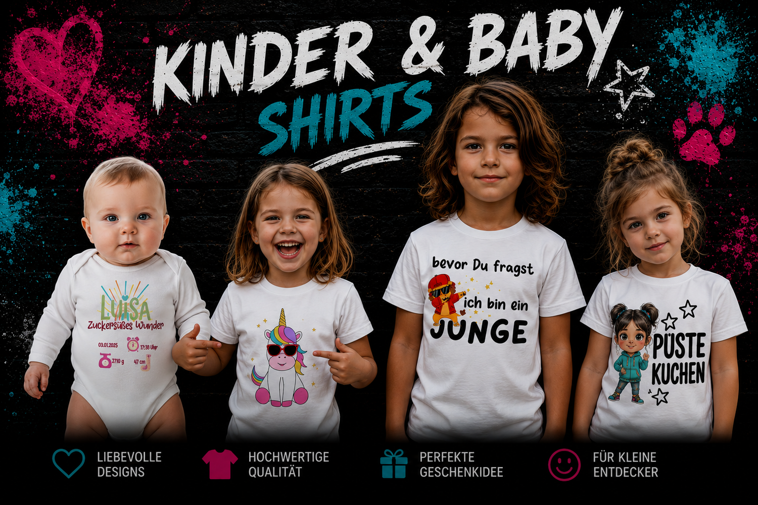 Kinder und Baby Kleidung mit lustigen Motiven und süßen Sprüchen im FunnyZoom Store