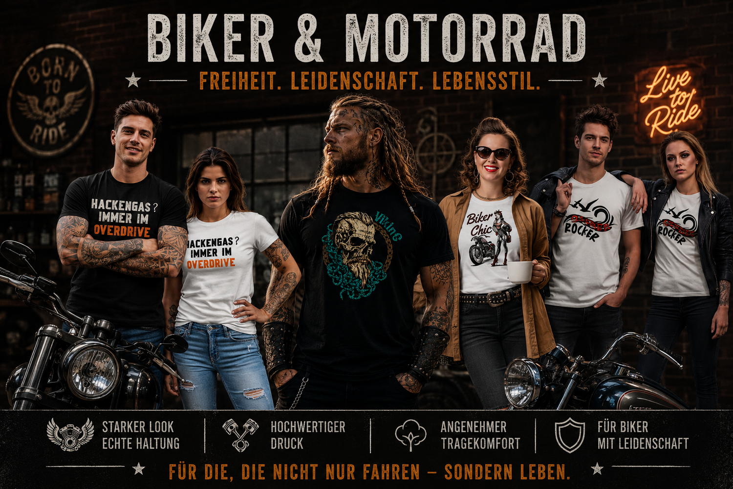 Biker & Motorrad – T-Shirts, Hoodies & Geschenkideen für Motorradfahrer