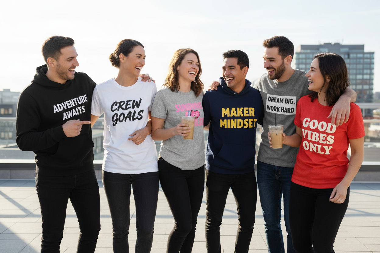 Personalisierbare T-Shirts & Hoodies mit Wunschtext