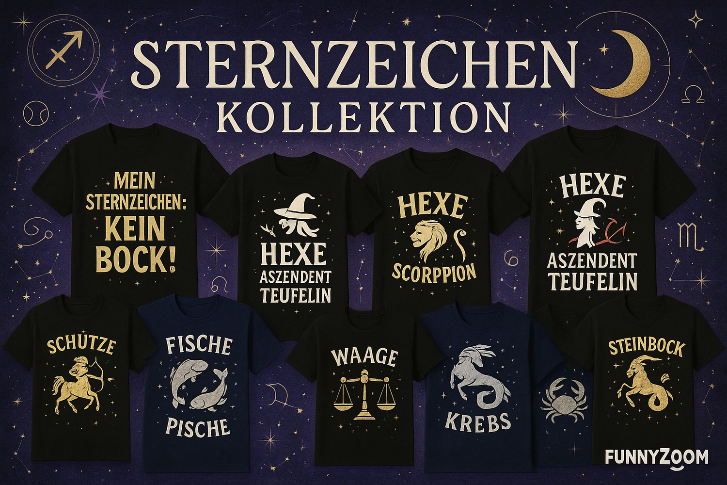 Sternzeichen T-Shirts Unisex