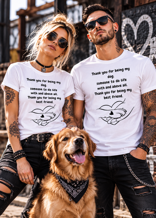 T-Shirt Hunde Love Story Witziges Statement Shirt Lustiges Geschenk Freizeit Unisex