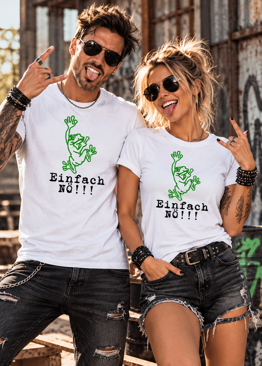 T-Shirt Einfach NÖ!!! Lustige Sprüche Geschenkidee Geburtstag Freizeit Frosch Unisex viele Farben