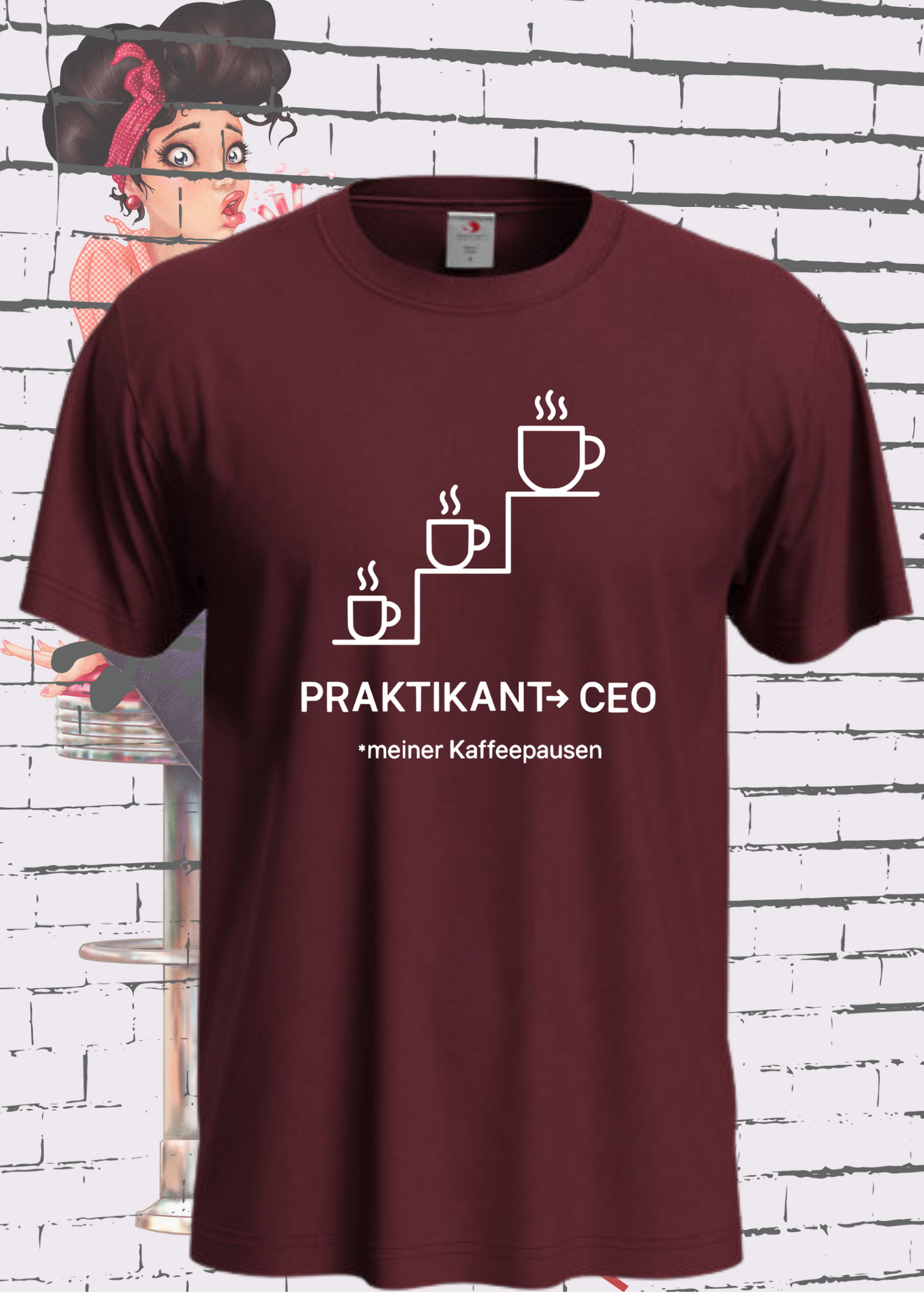 ☕ Unisex T-Shirt: Praktikant → CEO meiner Kaffeepausen 🏆