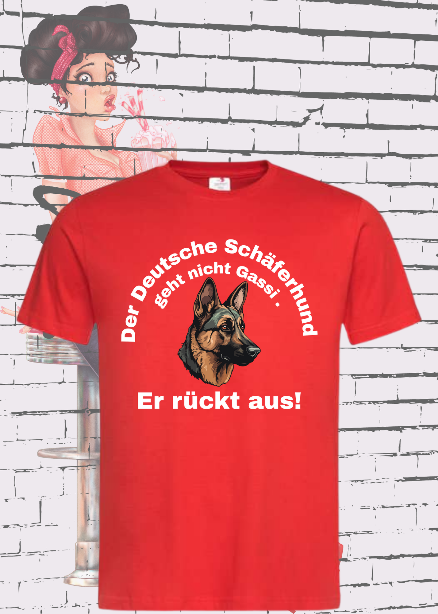 🐕‍🦺 Unisex T-Shirt - Der deutsche Schäferhund geht nicht Gassi. Er rückt aus! 🚨