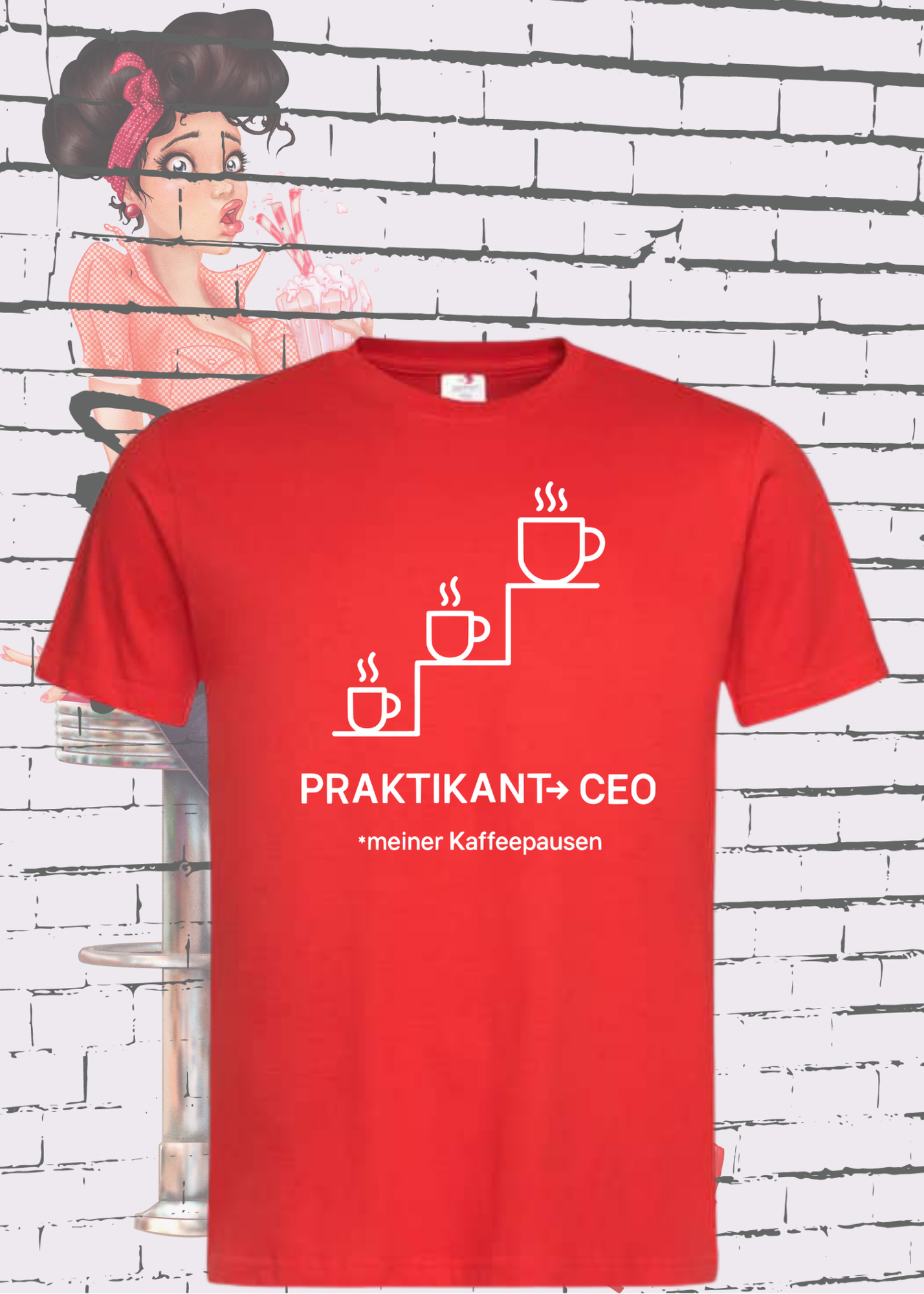 ☕ Unisex T-Shirt: Praktikant → CEO meiner Kaffeepausen 🏆
