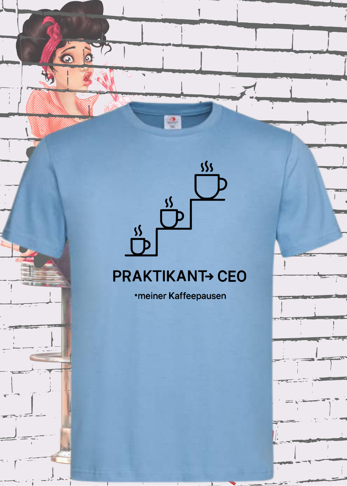 ☕ Unisex T-Shirt: Praktikant → CEO meiner Kaffeepausen 🏆