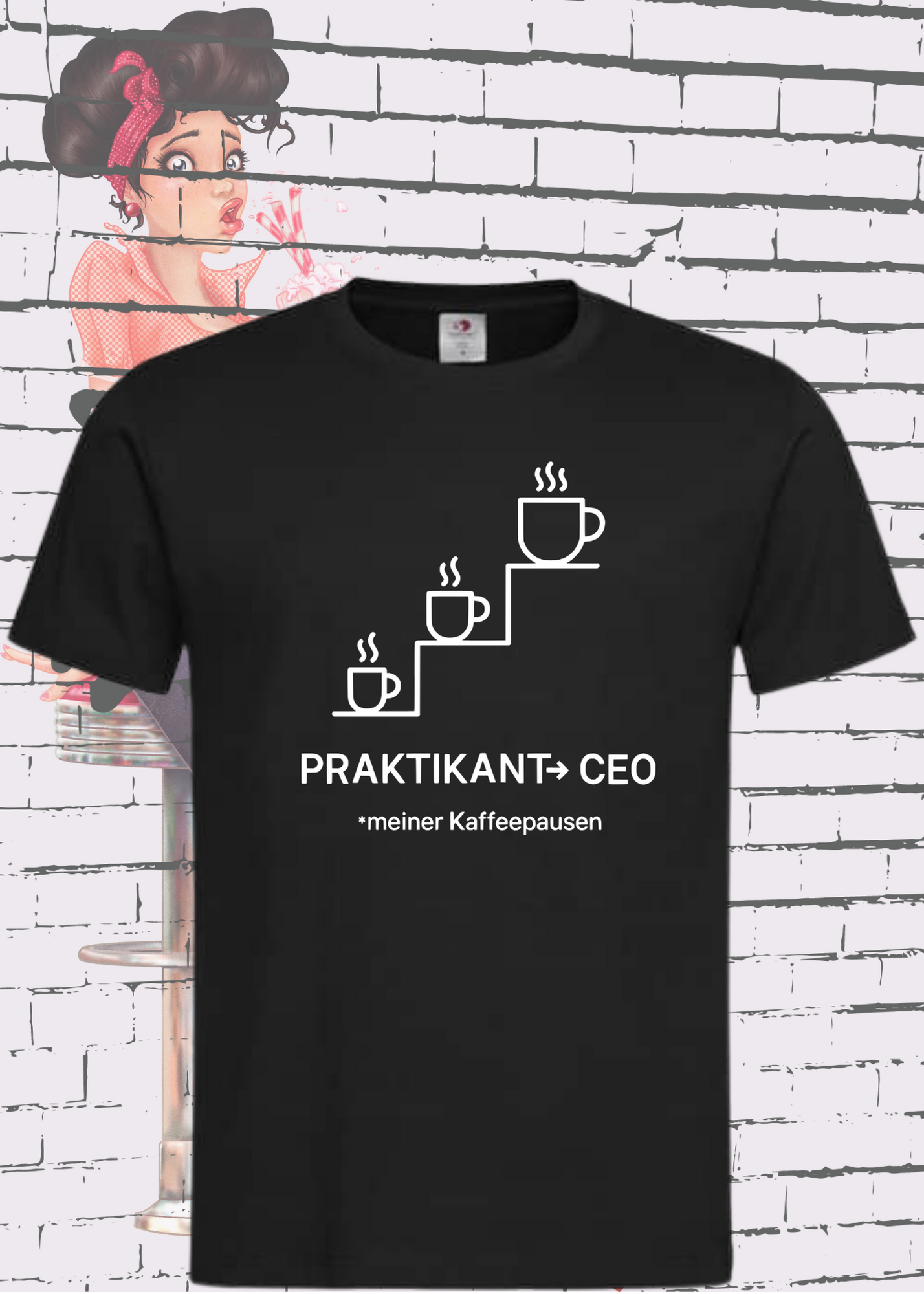 ☕ Unisex T-Shirt: Praktikant → CEO meiner Kaffeepausen 🏆