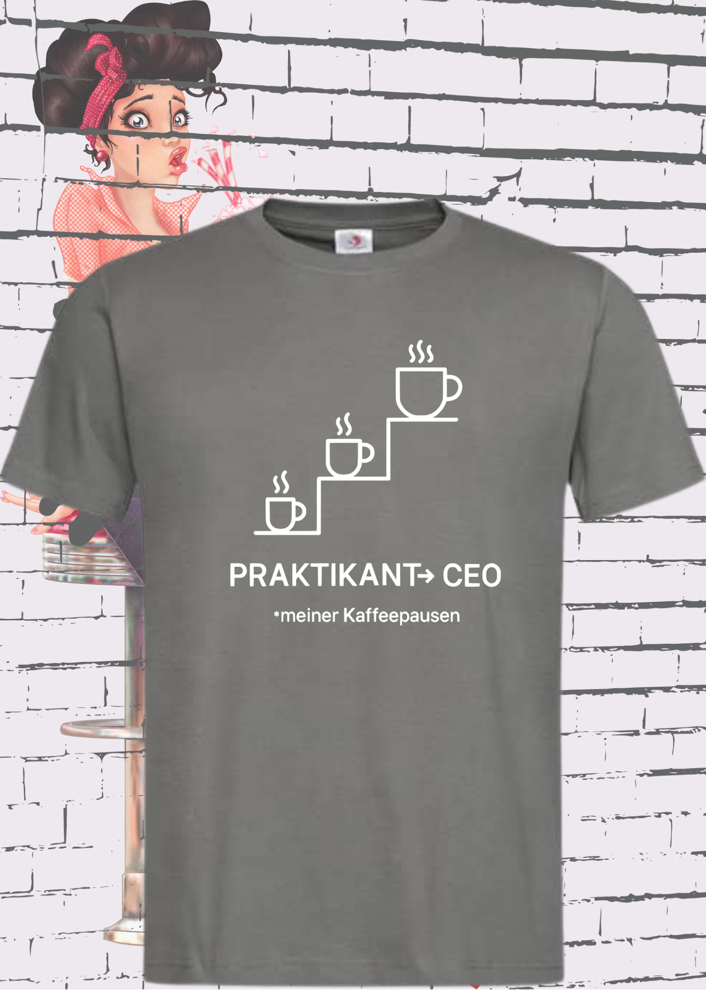 ☕ Unisex T-Shirt: Praktikant → CEO meiner Kaffeepausen 🏆