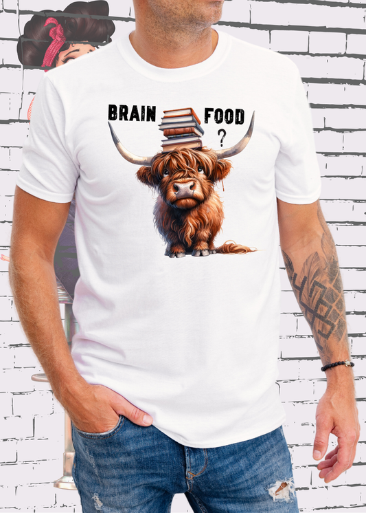 🐄 Highland Kuh Unisex T-Shirt Brain food? 🧠🤔