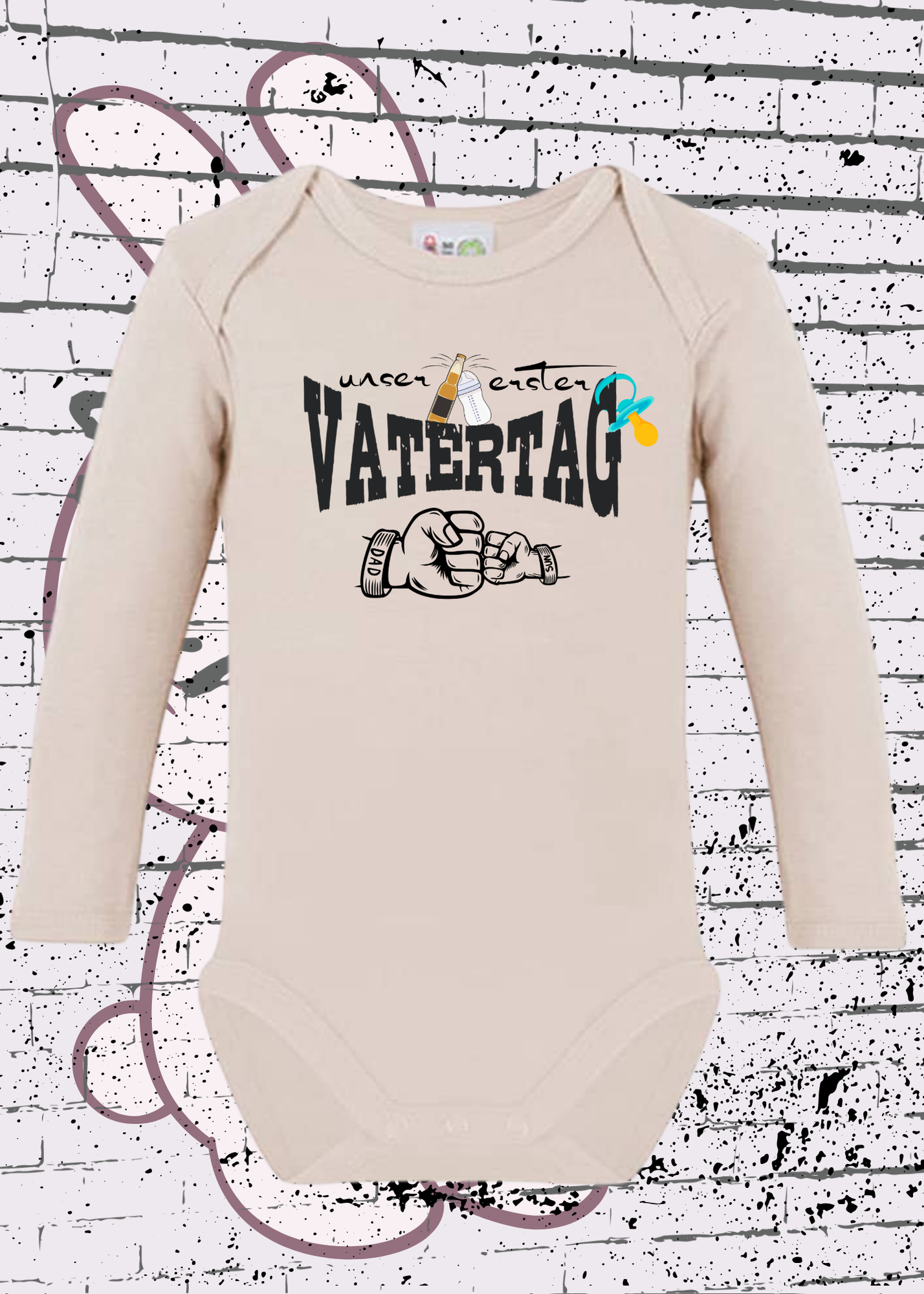👶 Jungen Baby Body Unser erster Vatertag 💕 Geschenkidee Baby Body 🎁 Newborn Baby Body ✨ Papatag Baby Body 👨‍👧 Strampler Vatertag 😄