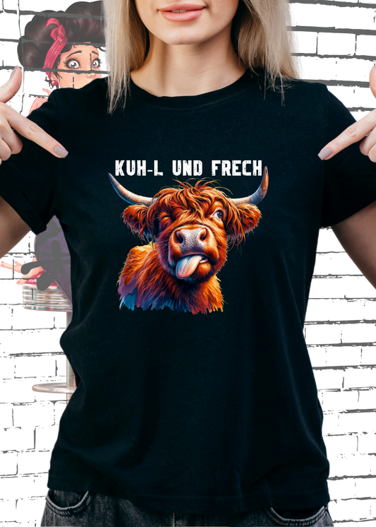 🐄 Highland Kuh Unisex T-Shirt 😜 Kuh-l und frech! 👅 Zottel-Power