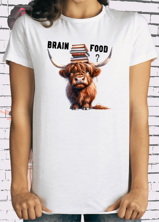🐄 Highland Kuh Unisex T-Shirt Brain food? 🧠🤔
