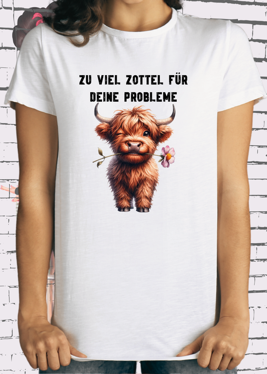 🐄 Highland Kuh Unisex T-Shirt - Zu viel Zottel für Deine Probleme! 😎