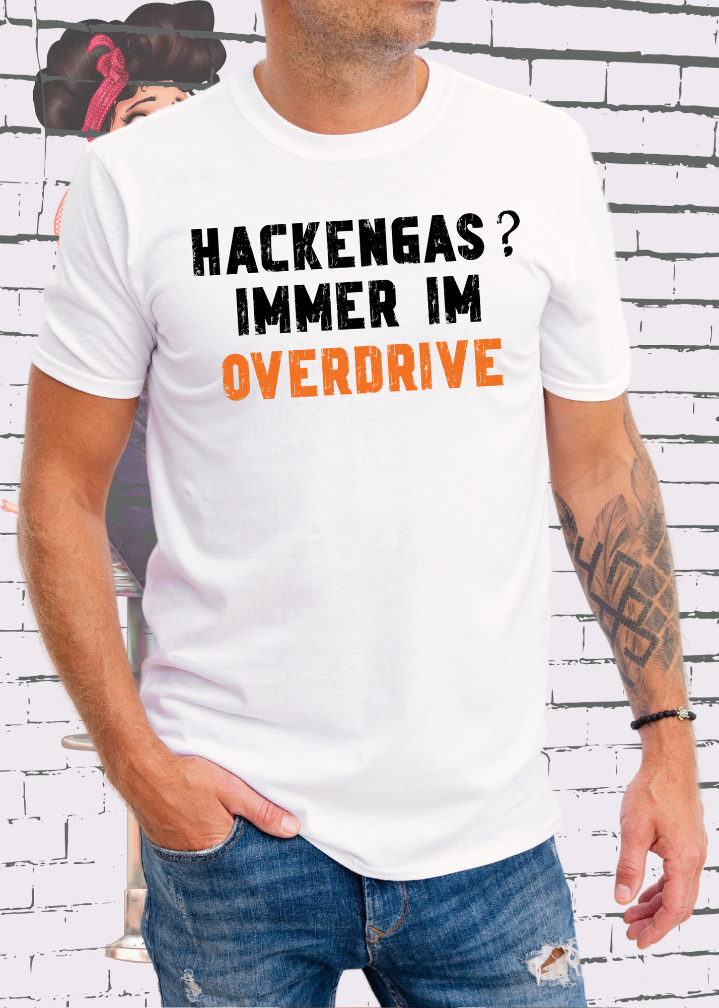 🚀 Hackengas? Immer im Overdrive - Lustiges Unisex T-Shirt ⚡