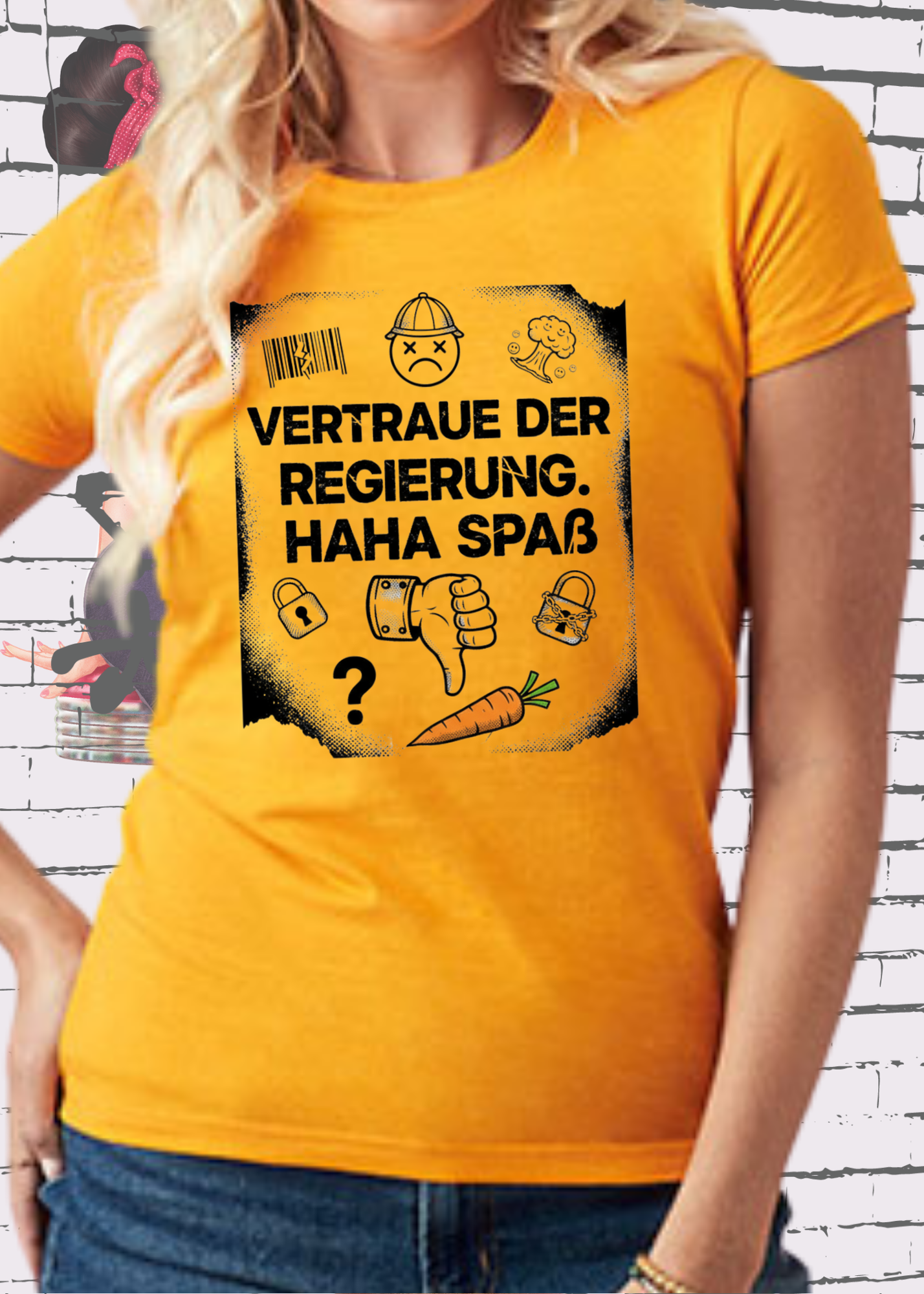Unisex T-Shirt vertraue der Regierung. Haha Spaß!