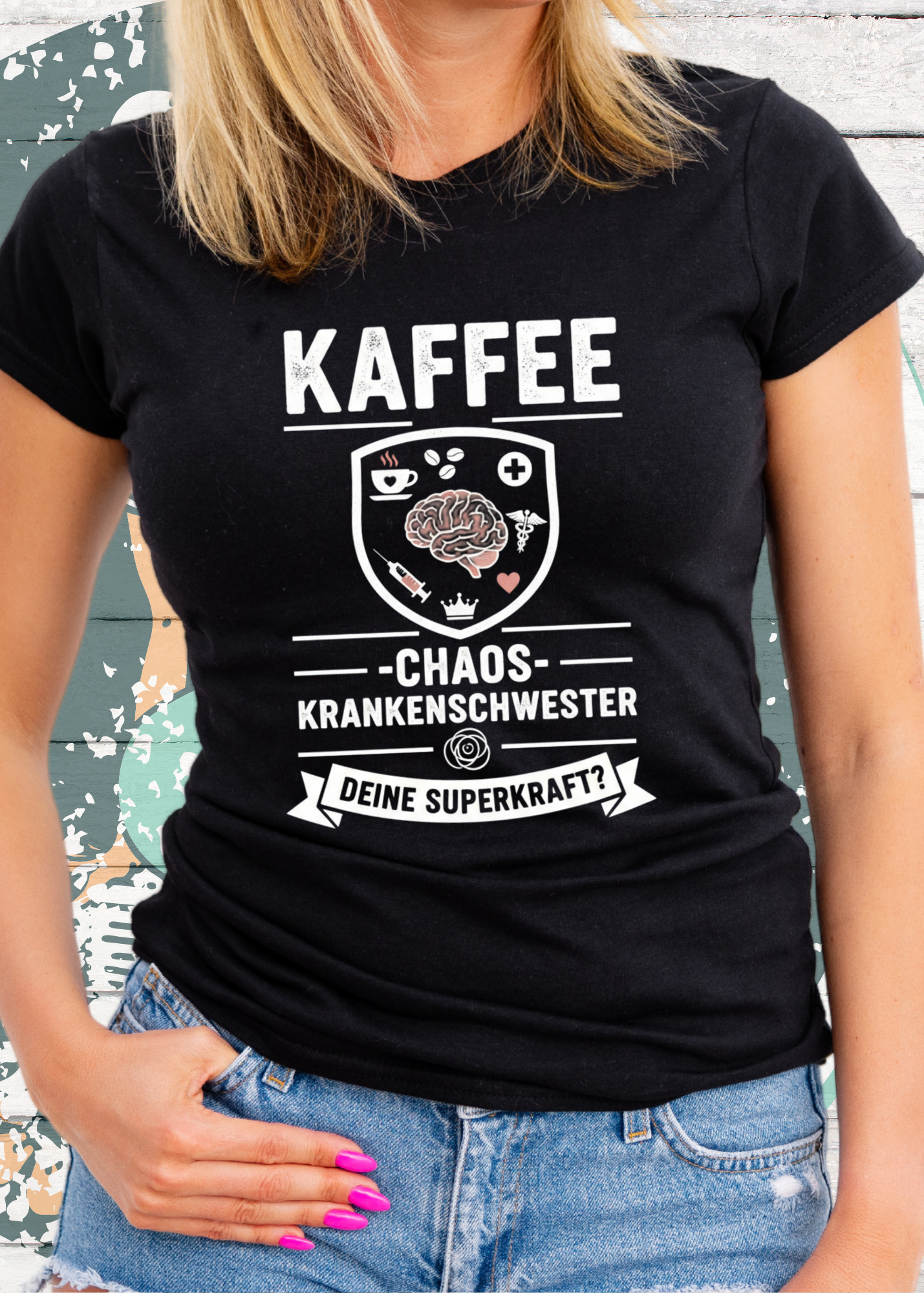 Chaos Krankenschwester Black Opal T Shirt