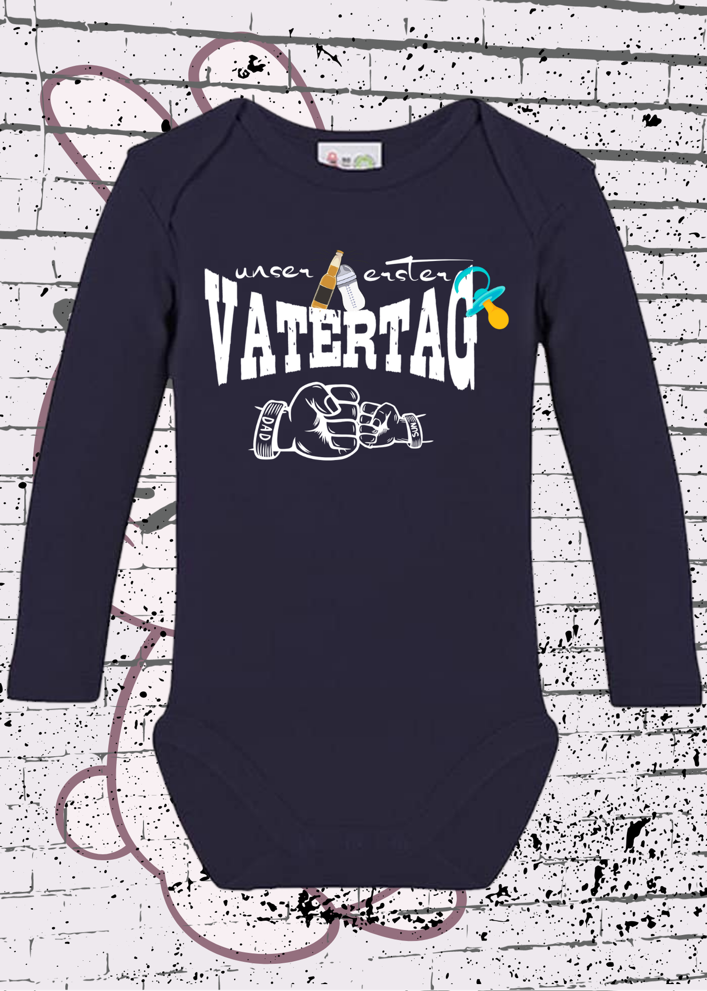 👶 Jungen Baby Body Unser erster Vatertag 💕 Geschenkidee Baby Body 🎁 Newborn Baby Body ✨ Papatag Baby Body 👨‍👧 Strampler Vatertag 😄