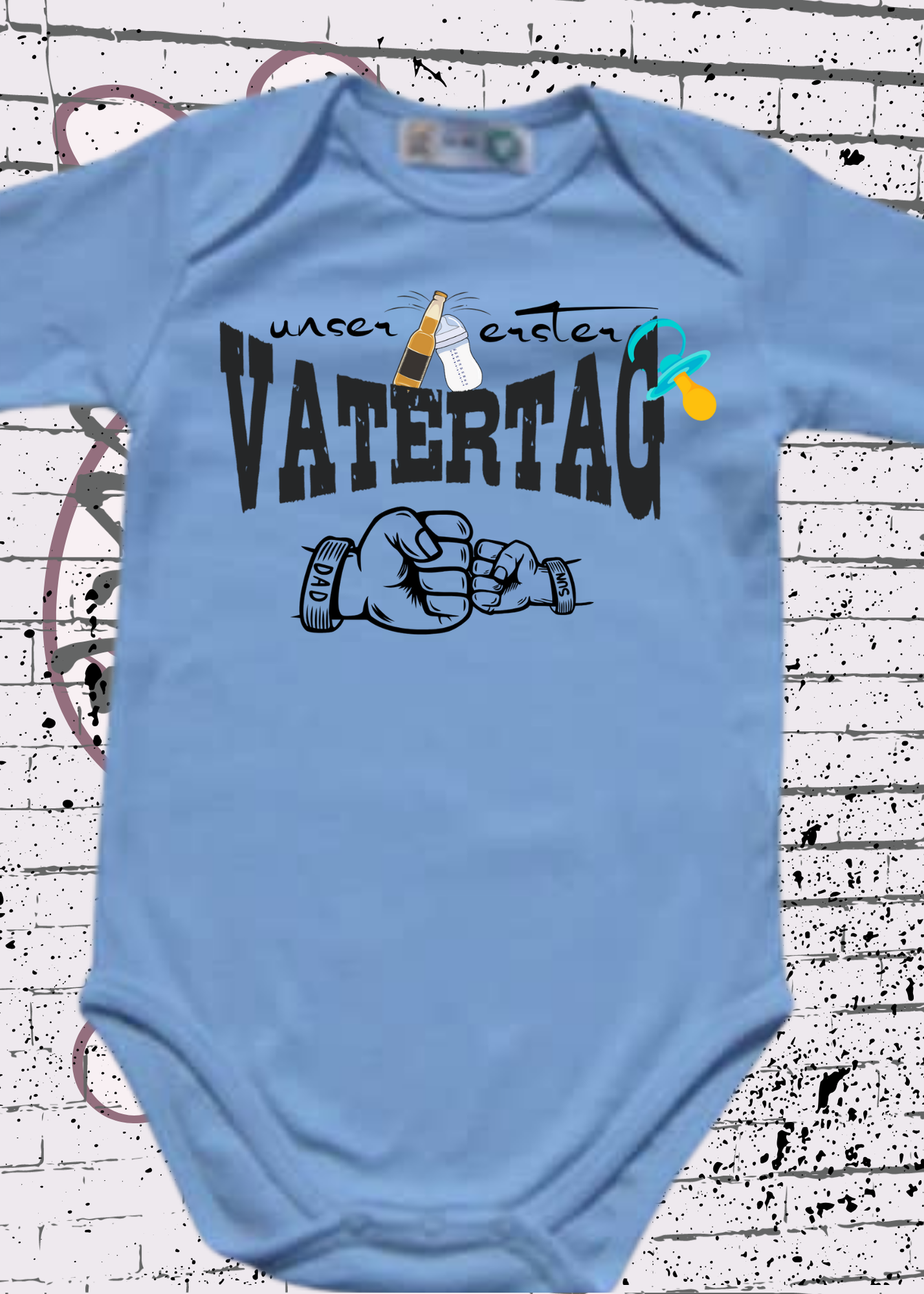 👶 Jungen Baby Body Unser erster Vatertag 💕 Geschenkidee Baby Body 🎁 Newborn Baby Body ✨ Papatag Baby Body 👨‍👧 Strampler Vatertag 😄