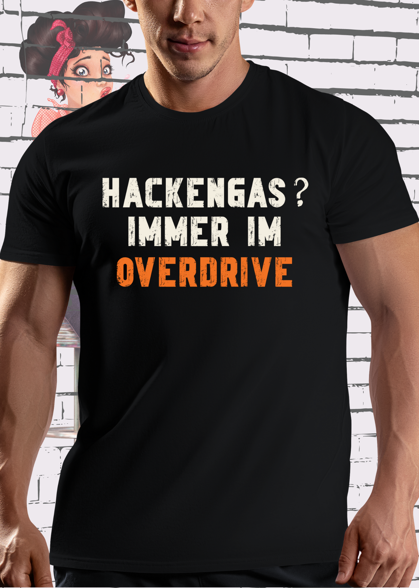🚀 Hackengas? Immer im Overdrive - Lustiges Unisex T-Shirt ⚡