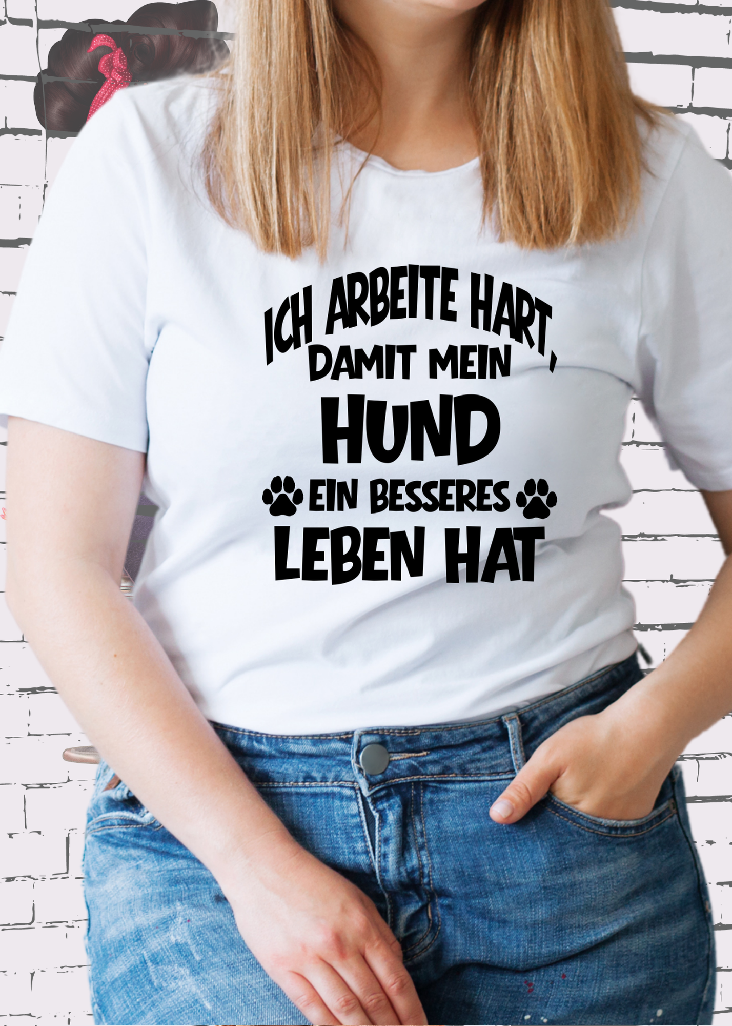 🐶 Unisex T-Shirt: Ich arbeite hart, damit mein Hund ein besseres Leben hat 🐕💼