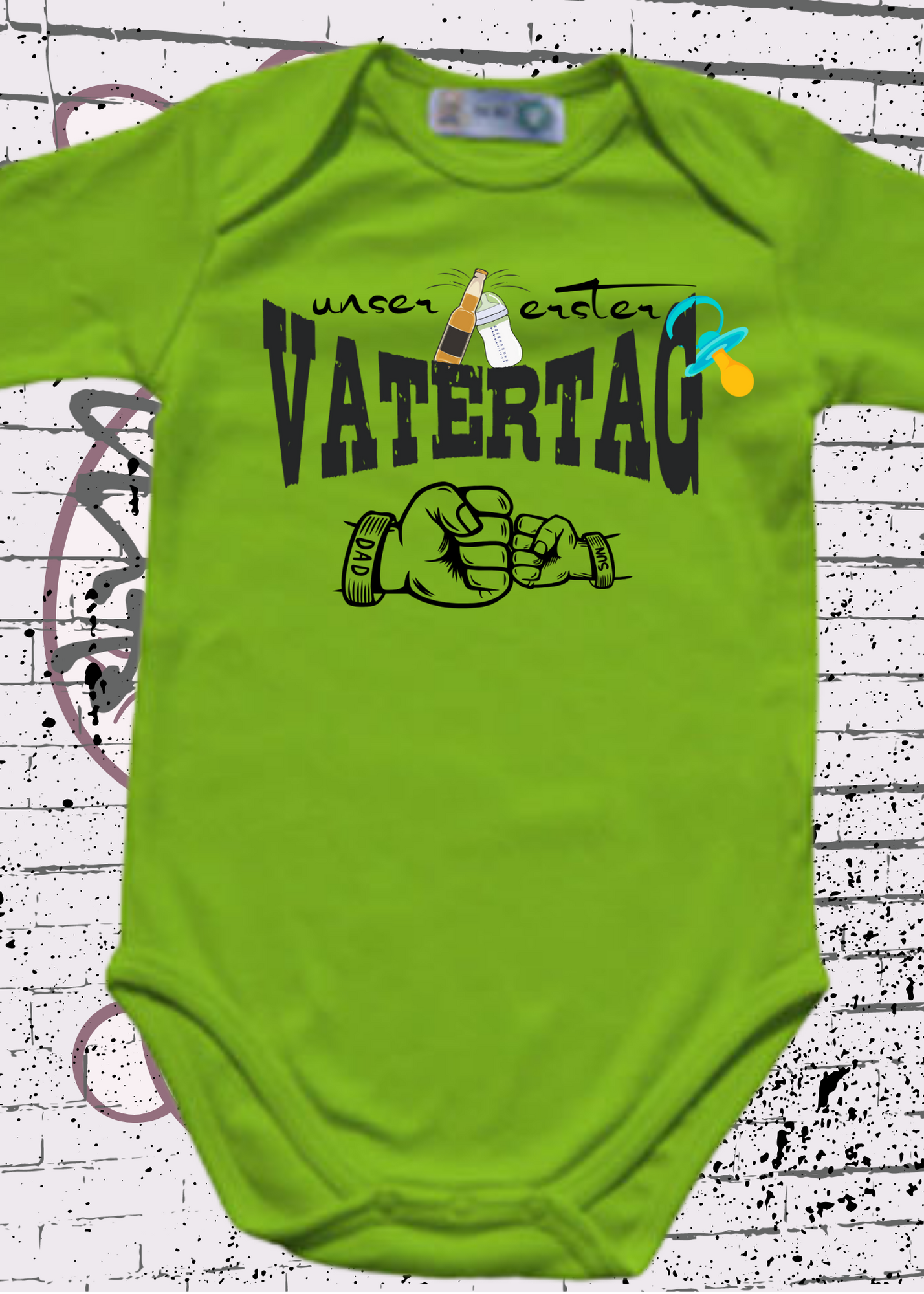 👶 Jungen Baby Body Unser erster Vatertag 💕 Geschenkidee Baby Body 🎁 Newborn Baby Body ✨ Papatag Baby Body 👨‍👧 Strampler Vatertag 😄