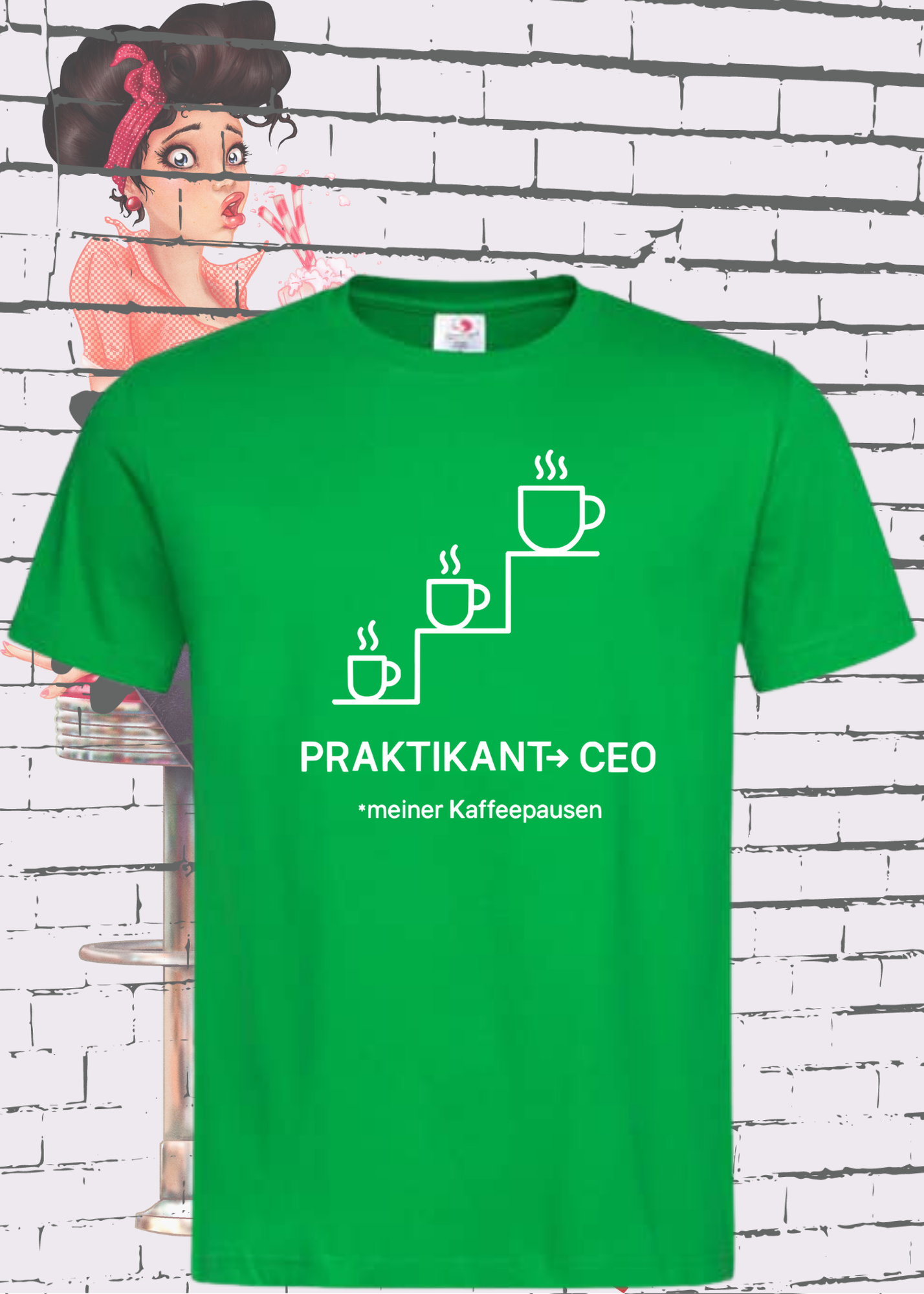 ☕ Unisex T-Shirt: Praktikant → CEO meiner Kaffeepausen 🏆