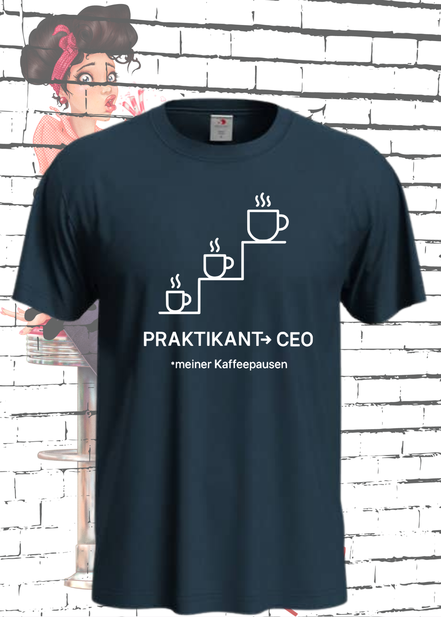 ☕ Unisex T-Shirt: Praktikant → CEO meiner Kaffeepausen 🏆