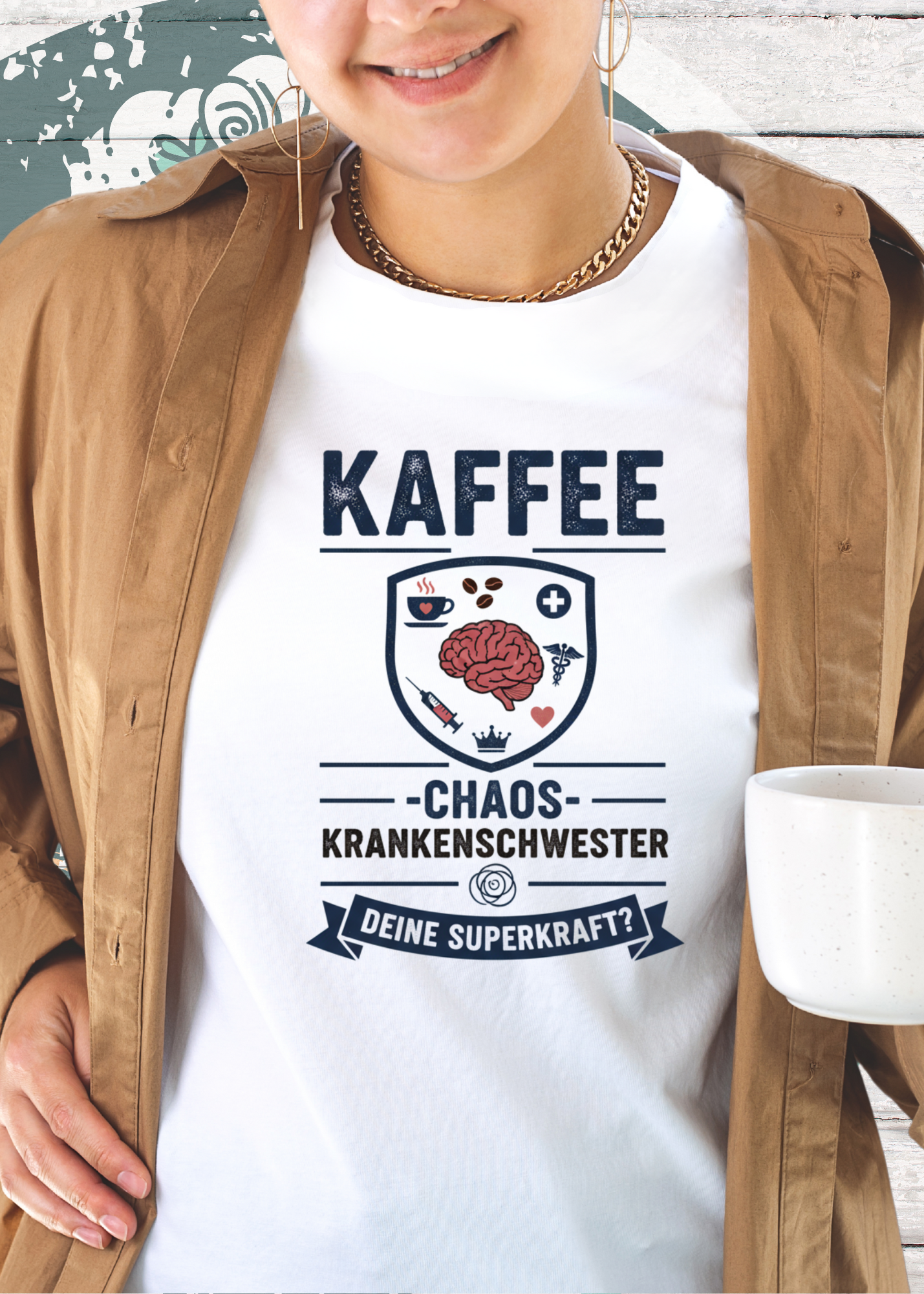 Chaos Krankenschwester White T Shirt Frau